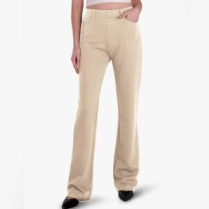 Houmous‎ Chic Cream Women's Pants, size XXL, stretch office casual pants